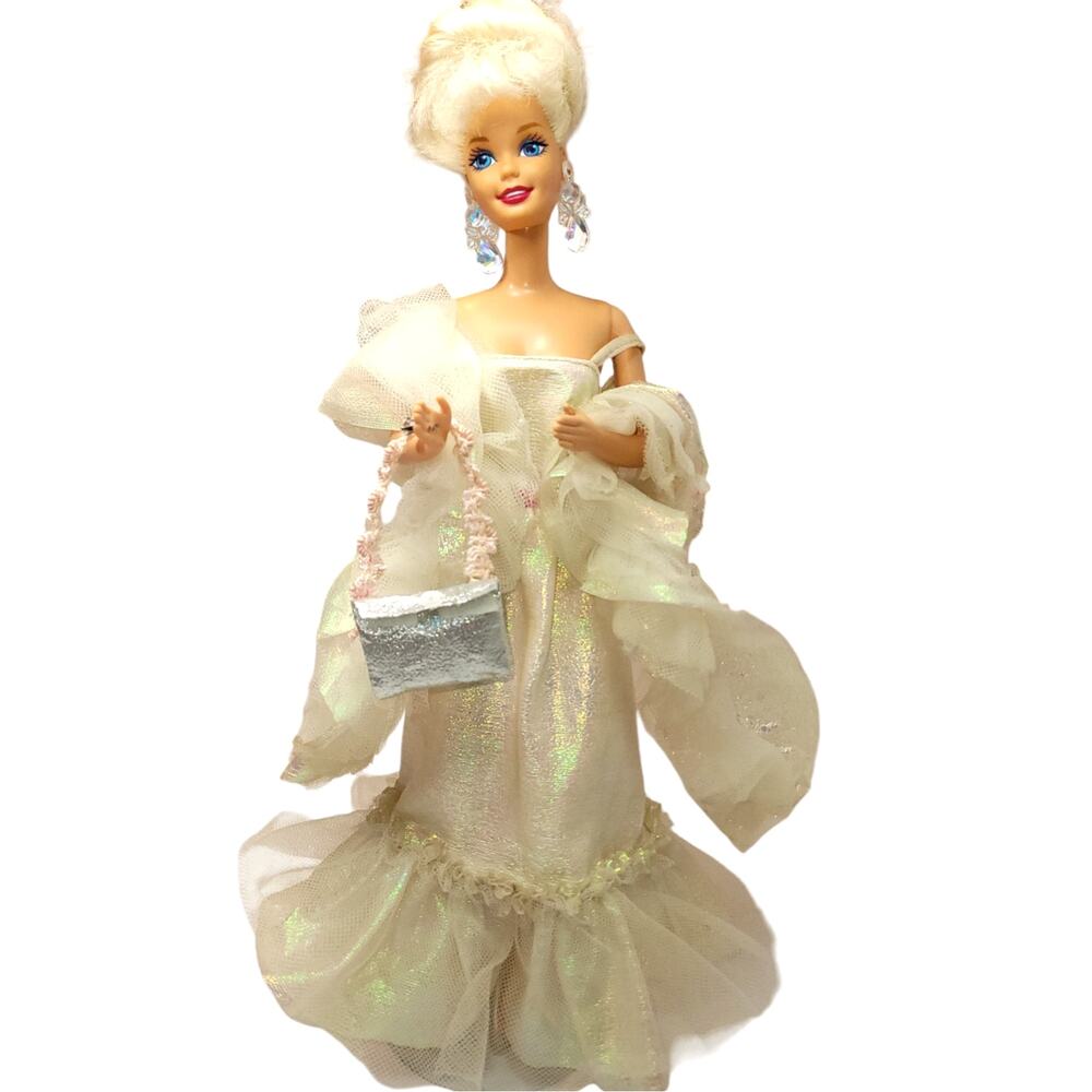 1993 Vintage Sun Jewel Barbie Wearing 1983 Vintage Crystal Barbie Dress